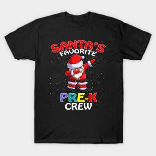 Santas Favorite Pre K Crew Teachers Christmas Matc T-Shirt